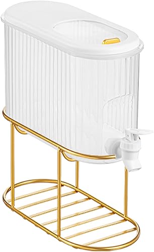 Miniatura 9 de Drink Dispenser Plastic Beverage Dispenser with Spigot Split Slider Design Rectangular Drink Dispenser 4L Water Container Jar for Home Fridge Use