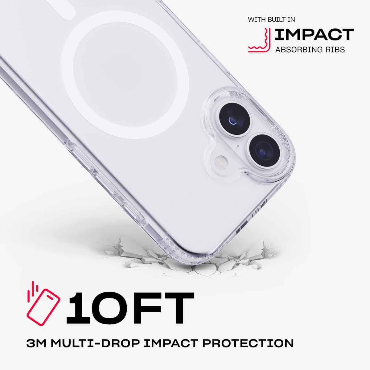 Tech21 EvoLite Case for iPhone 17 – Clear | Slim Protective Case | Impact Protection | MagSafe Compatible