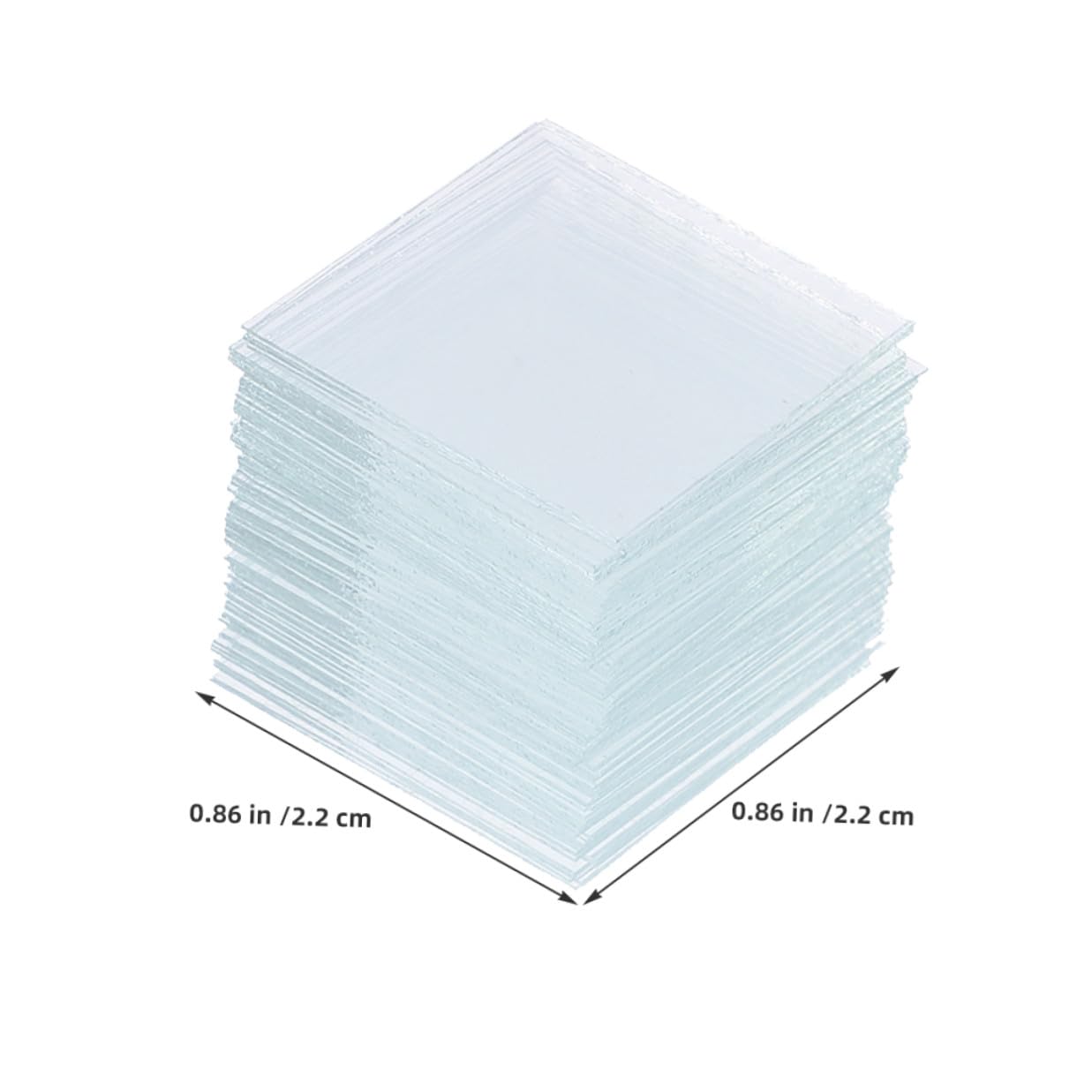 STOBAZA 500Pcs Square Microscope Cover Slips Standard Compatible with Compound and Stereo Microscopes for Laboratory and Educational Use