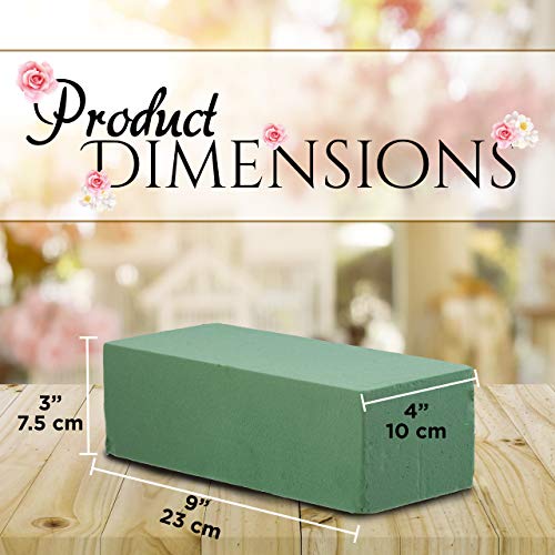 Premium Floral Foam Bricks Green Styrofoam Wet Foam Blocks 2.87 x 3.87 x 8.87 inches - 6/Pkg Green - Thumbnail 6