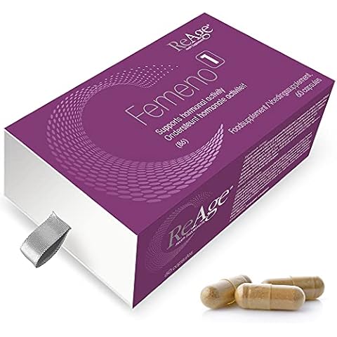 FEMENO 1 Premium Estrogen Supplements for Women | Support Before and During Menopause | 60 Capsules of Menopause Supplements by ReAge® Cover