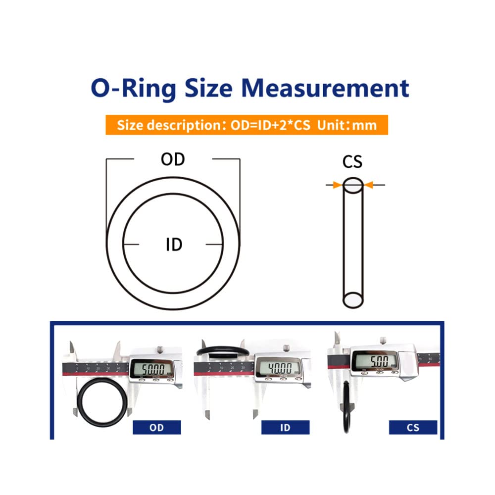 50 Pezzi O-Ring In Gomma Nera NBR 8x4x2mm - Guarnizioni Per Tenuta Stagna - Foto 5