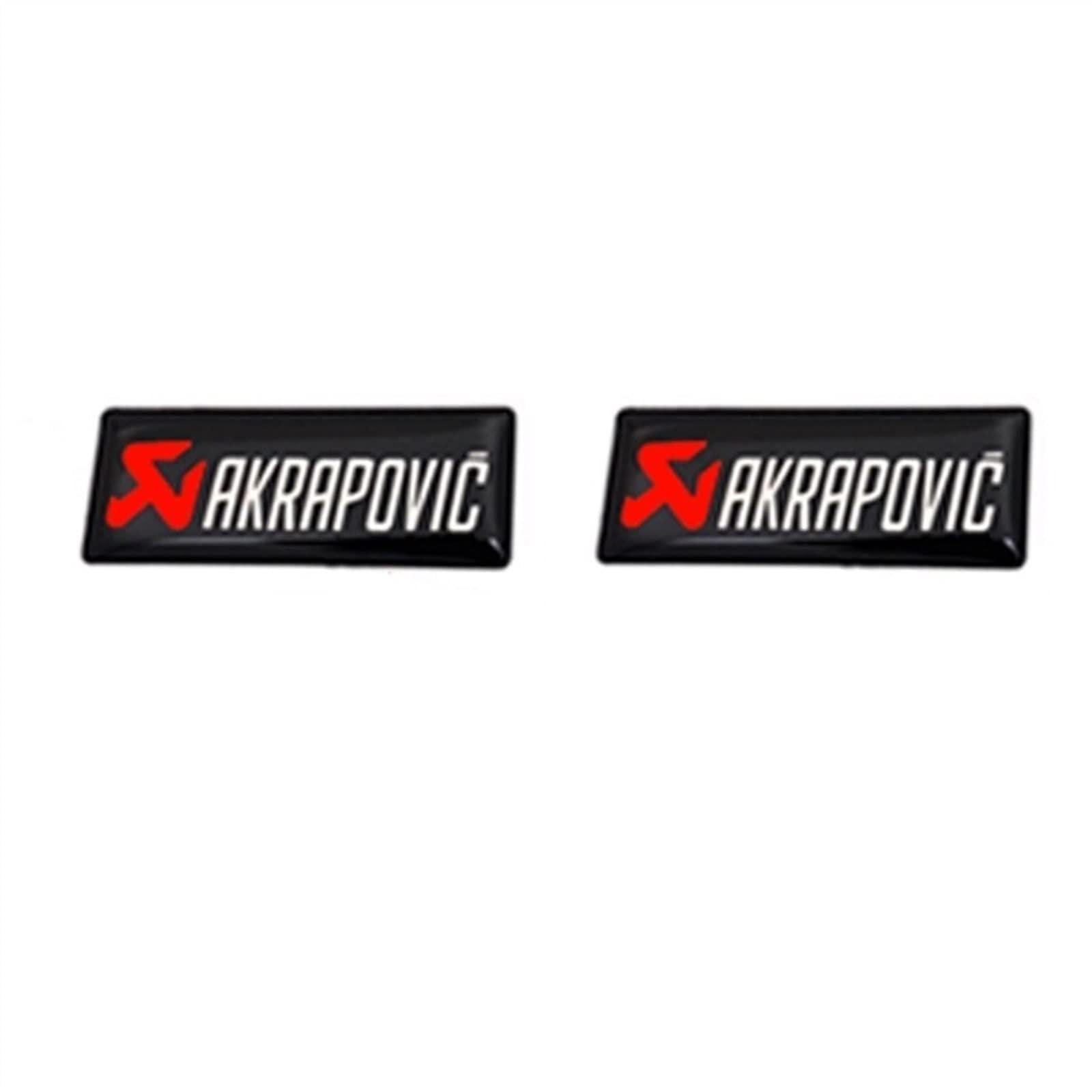 Heat Resistant Aluminium Sticker Decal For Akrapovic Exhaust Muffler Motorcycle (Color : 2pcs 3CM Resin)