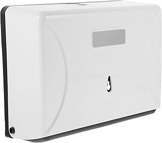 HOLIDYOYO Touchless Paper Towel Dispenser Wall Mount, No Drilling Dustproof Tissue Holder Paper Towels Storage Box for Home Kitchen Office Bathroom Toilet