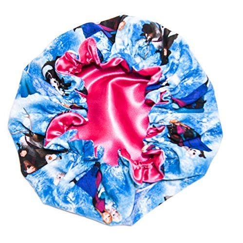 Royal Sensations Characters Newborn (Frozen & Fuchsia Lined) Handcrafted Reversible Satin Bonnet Will fit All