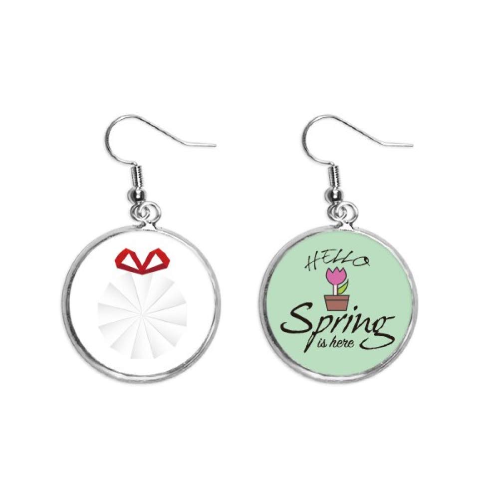 Pendientes de primavera con joyas de origami blanco y colgante decorativo de navidad 5