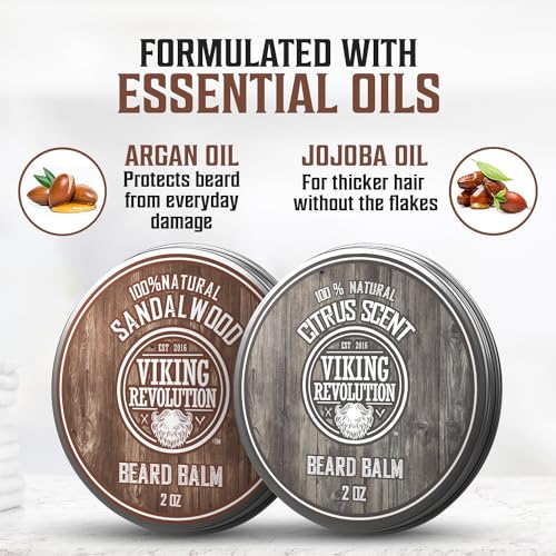 Image of Viking Revolution Beard Balm - Citrus and Sandalwood - 2 oz, 2 Pack
