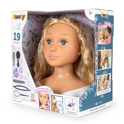 Tête à Coiffer SMOBY 320317WEB – Cheveux Blonds, 19 Accessoires, Lèvres Thermosensibles - vue 8