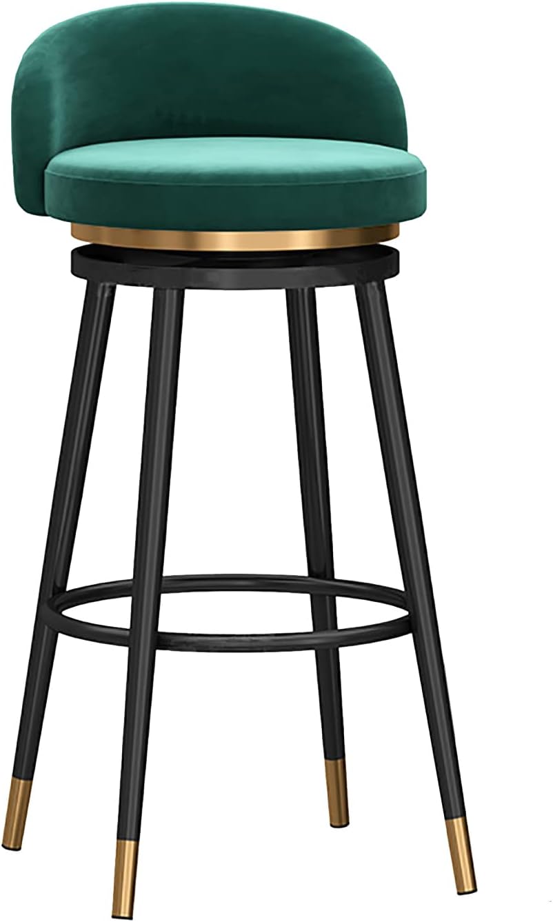 Counter Height Bar Stools Swivel with Back, Farmhouse Kitchen Breakfast