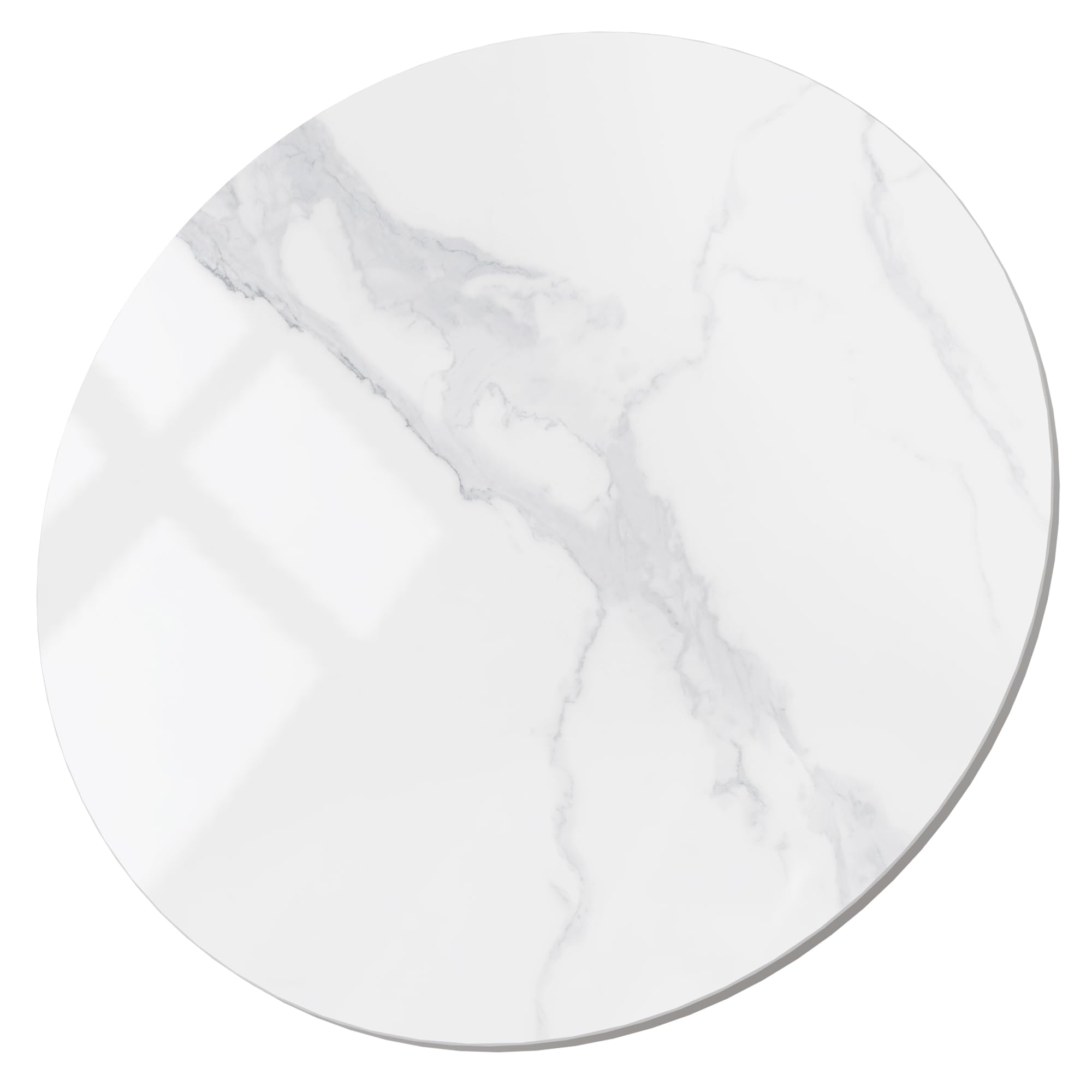 (similar incomplete))Round Sintered Stone Table Top - White Scratch Resistant for Indoor/Outdoor Commercial Use