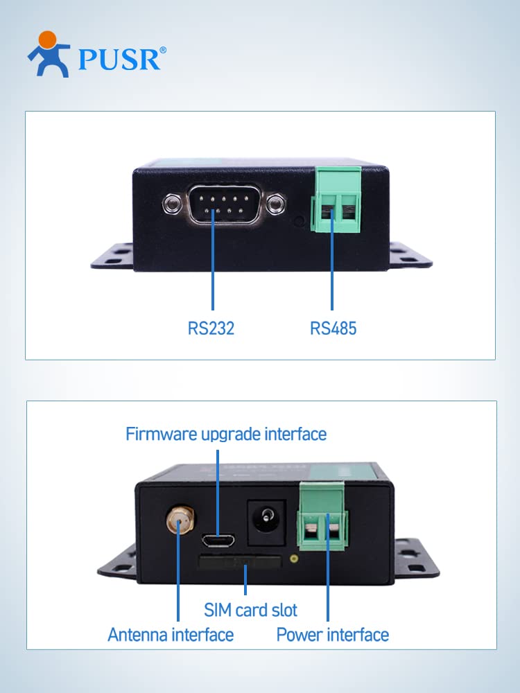 Europe Industrial M2m LTE Cat 1 módem Celular en Serie RS485 RS232 4g LTE Módem USR-G771-E