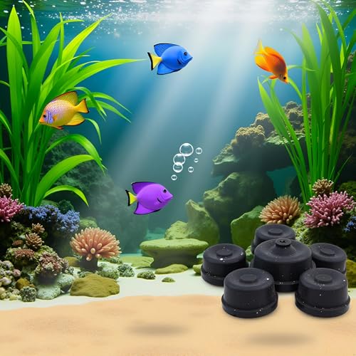 Image of 6Pcs Black Aquarium Diaphragm Air Pump Accessories EPDM Rubber Oxygen Pump Replacement Parts for Aquariumss Fishing Oxygen Pump Aquarium Diaphragm Silicone Cup Parts Reolacements Air Pump Accessories