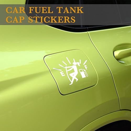 Miniatura 3 de Calcomanías para tapa de tanque de combustible de automóvil, calcomanía para tapa de indicador de combustible de automóvil, calcomanías divertidas