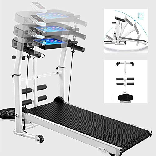 Image of Fitness Equipment Treadmill,Incline Foldable,Adjustable Speed,Fitness Weight Loss Exercise Equipment for Home and Office Shock Running Supine T-wisting Draw Rope