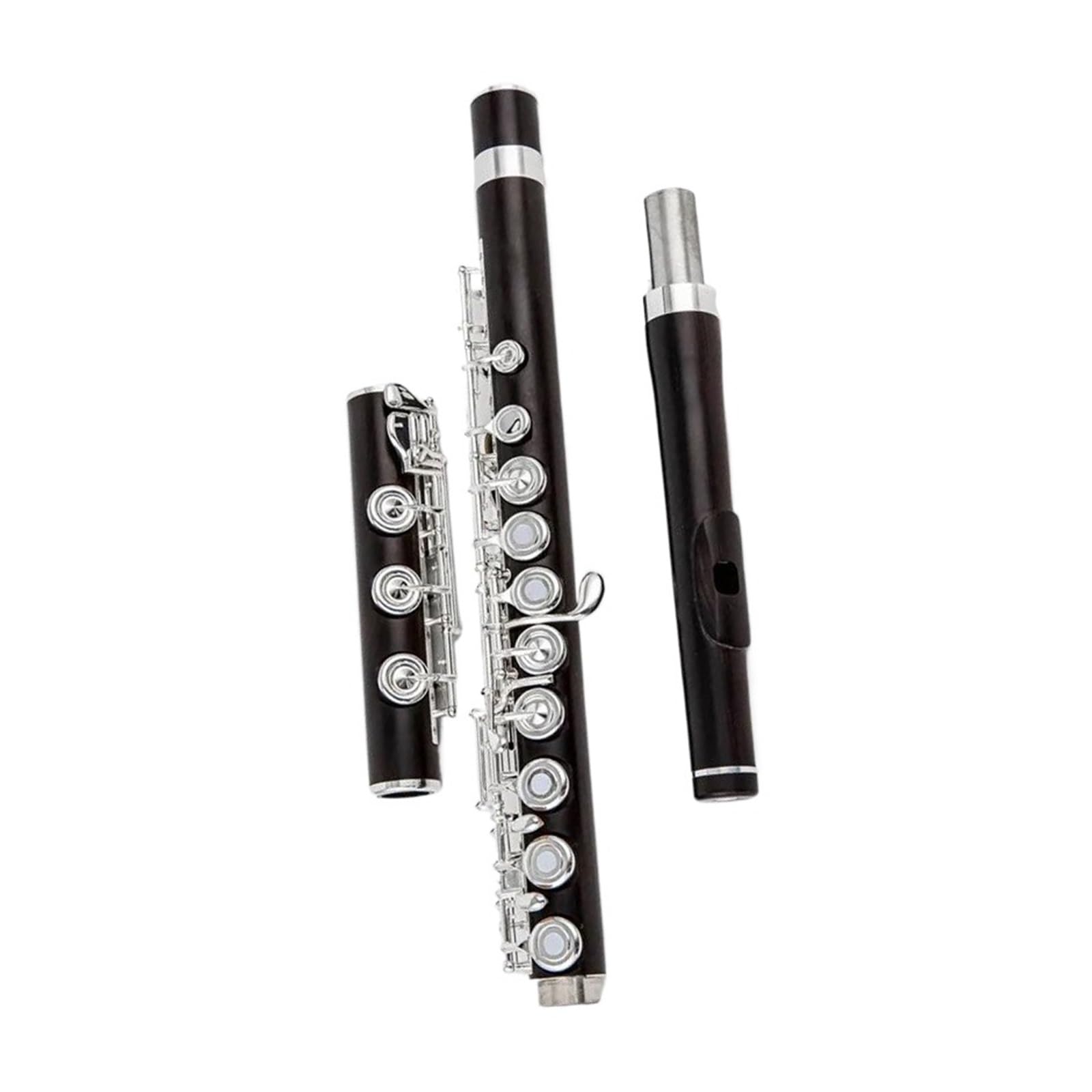 Flûte Traversière En Ébène 17 Trous Plaquée Argent Clé Mi Instrument À Vent Professionnel Flûte Pour Adultes