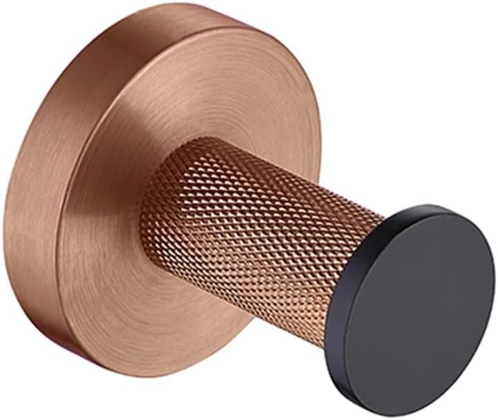 3-PCS Stainless Steel 304 Nordic Rose Gold Bathroom Wall Mounted Towel Ring Paper Holder Coat Bath Towel Hook (Color : 1 PCS-01) (1 Pcs 02)