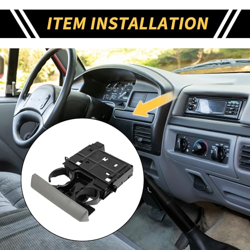 Portavasos para tablero Ford F-250 F-350 2005-2007 gris miniatura 2