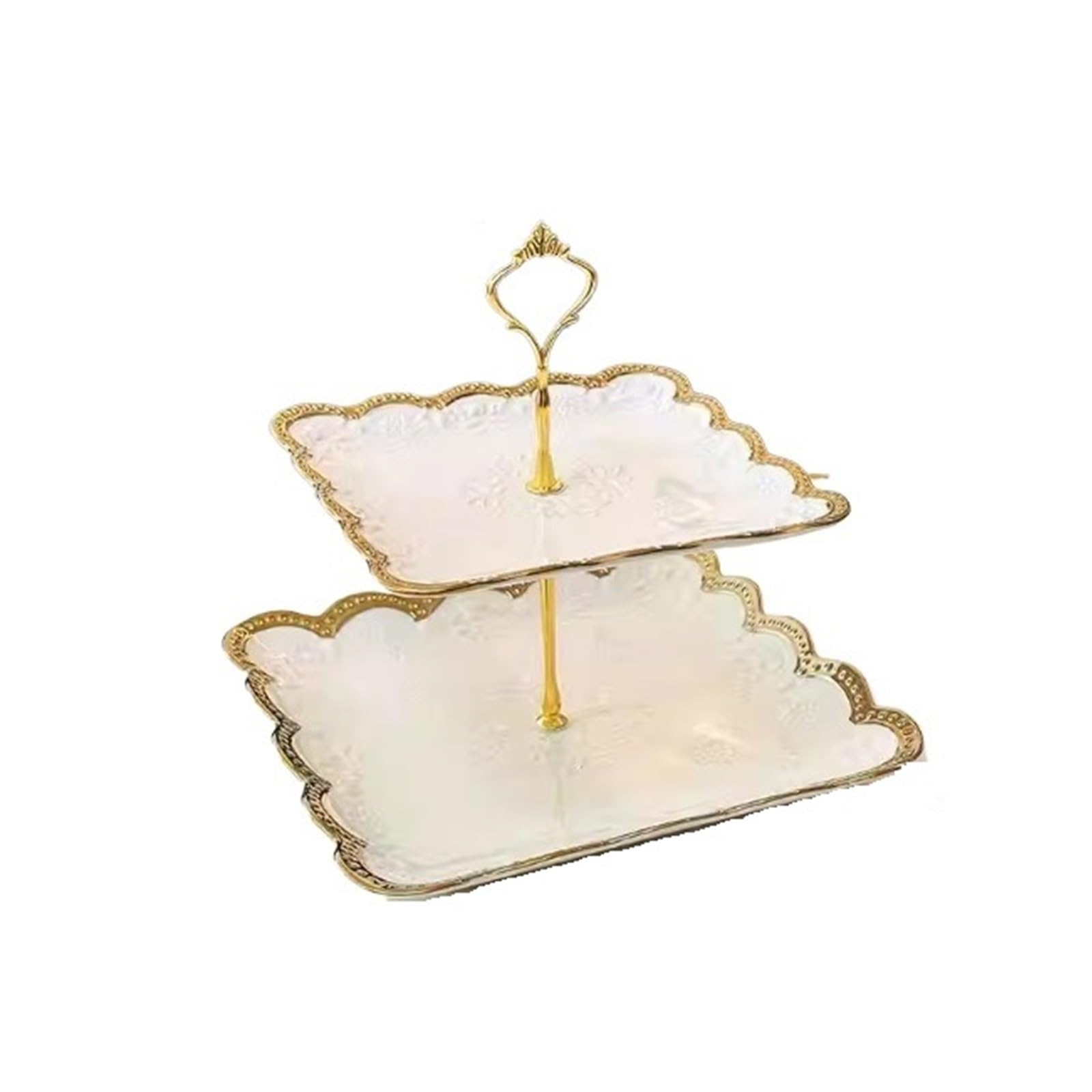 Bx9rE7tK3g Cake Stand Ceramic Cake Stands And Multi-tiered Dessert Display With Crown-shaped Supports Cake Display Stand(Medium)