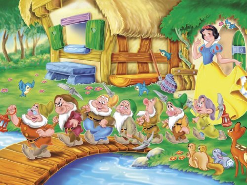 canvas35 de los niños A1 tamaño Brillante Póster de 33 x 24 Inch Blancanieves y los Siete...