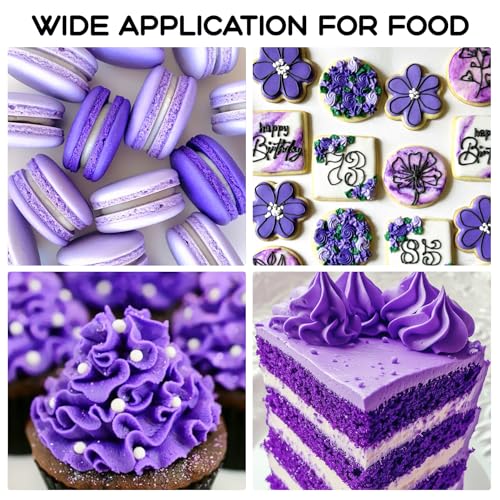 Image of Purple Gel Food Coloring - 4.5 oz Professional Grade Concentrated Food Dye, Gel Based Coloring for Icing, Baking, Cake Decorating & Cookies