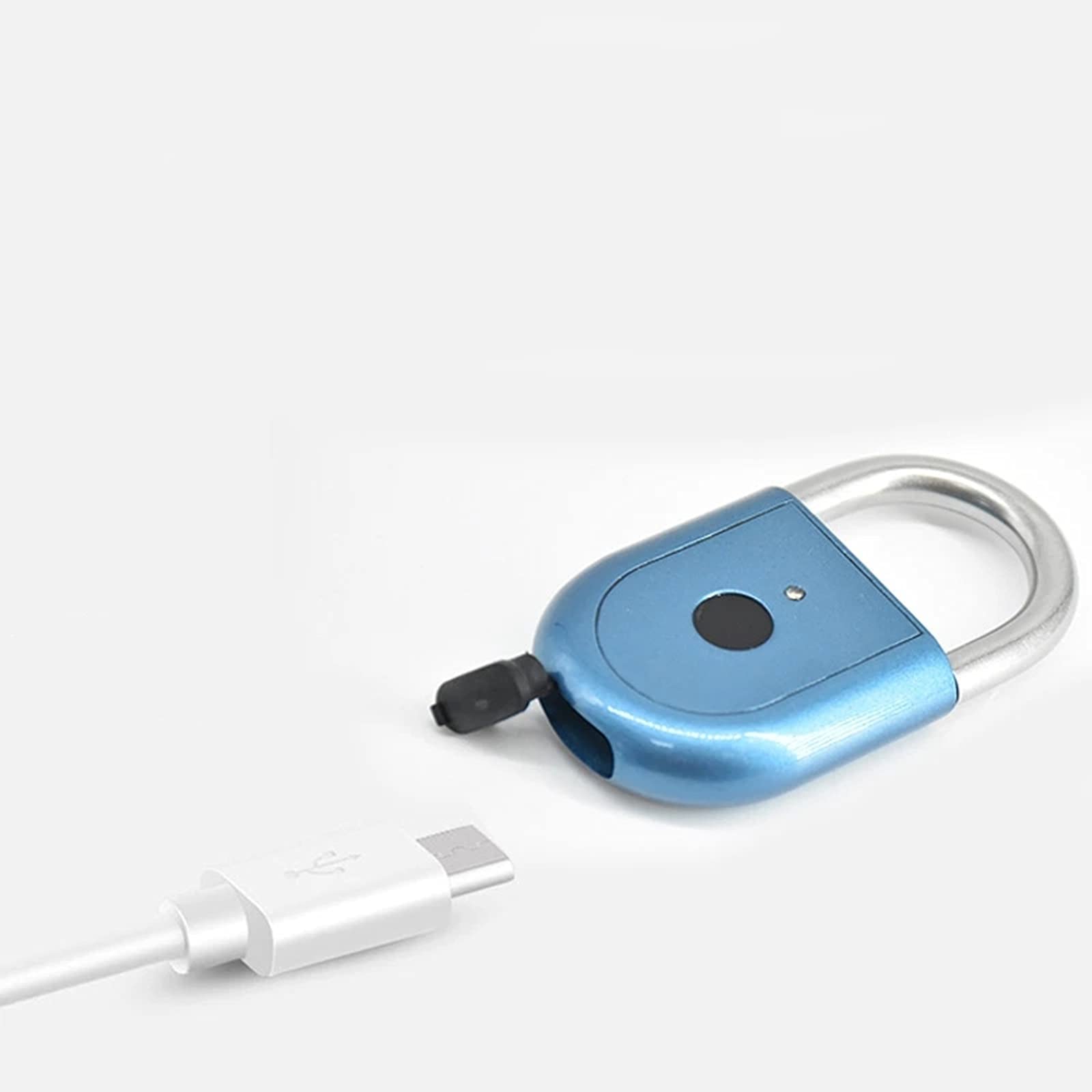 Candado Inteligente con Huella Dactilar Lanzamiento de huellas digitales Lock inteligente Outdoor Housepla para Seguridad(Azul)