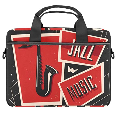 Sacoche ordinateur portable 13-14.5" motif jazz, transportez votre passion en musique
