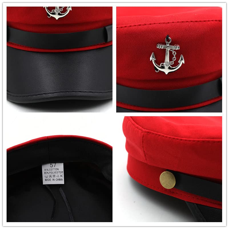 Image of Newsboy Cap for Women Casual Beret Hat Military Sailor Captain Cap Vintage Painter Fiddler Hat Ivy Peaked Flat Cap