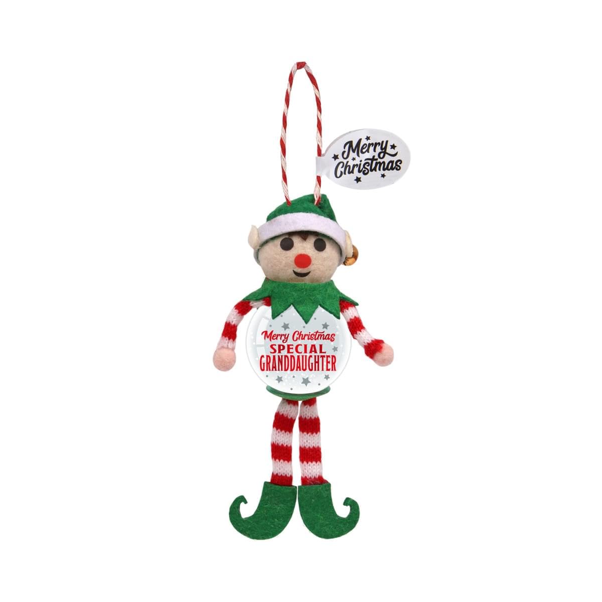 History & Heraldry Special Granddaughter Personalised Snowglobe Tree Decoration (Special Granddaughter)