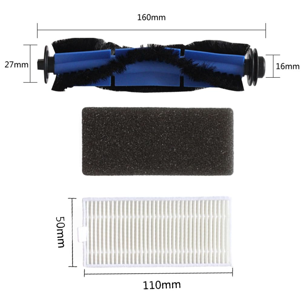 Ersatzteile für Kyvol Cybovac E20, E30, E31 Roboterstaubsauger, 6 Bürsten 6 Filter 1 Hauptbürste 1 Schneider