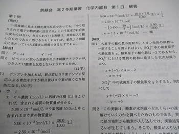 鉄緑会　高3数学　入試数学演習　蓑田恭秀先生　講評 鉄緑会 直前講習 東大理系数学 (蓑田恭秀先生作成解説冊子付き