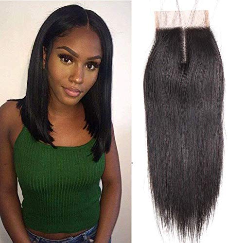 Closure naturelle brésilienne 4x4 cheveux humains de qualité supérieure