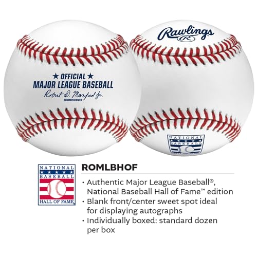 Image of Rawlings | MLB Hall of Fame Edition Baseballs | ROMLBHOF | 12 Count