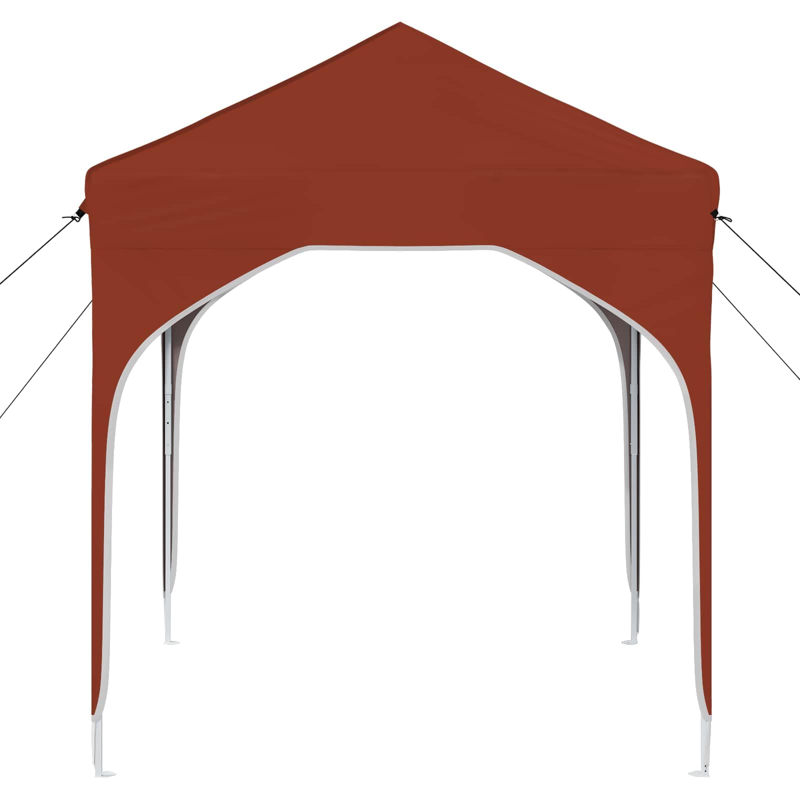 Namiot imprezowy typu pop-up, terakota, 194 x 194 x 245 cm, składany i składany, z ochroną przed promieniowaniem UV i wodą, odporny na warunki atmosferyczne namiot ogrodowy do użytku na