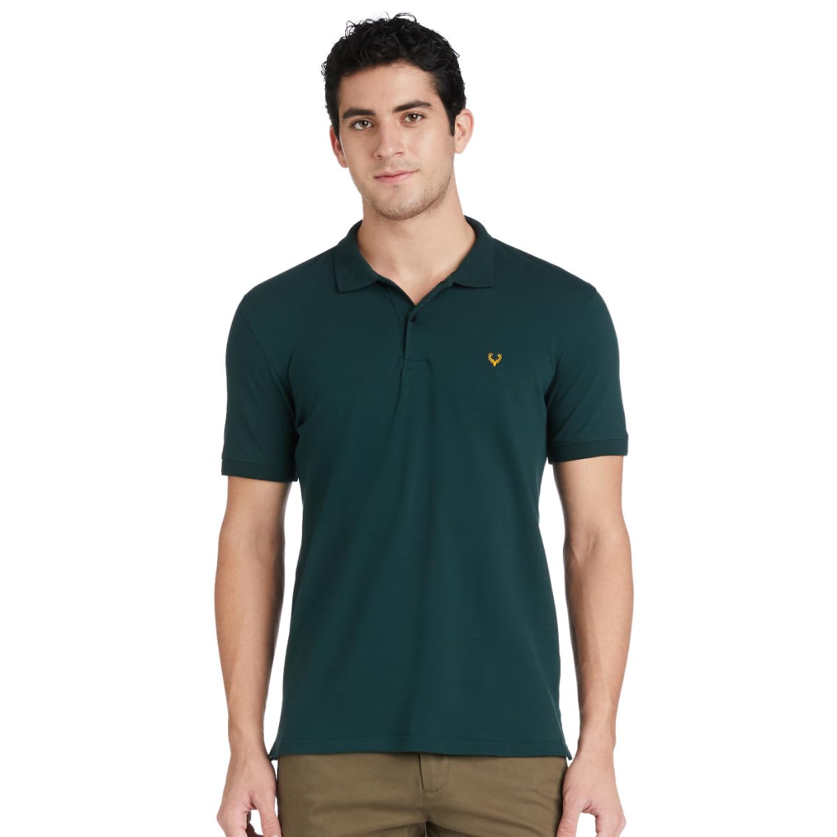 Allen SollyMen's Cotton Regular Fit Polo T-Shirt