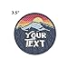 Your Text Custom Personalized - Mountains with Sunset Embroidered Premium Patch Iron-on/Sew-on - Nature Lover Outdoor Patches - Decorative Badge Emblem Vacation Souvenir Clothes Vest Jacket Applique