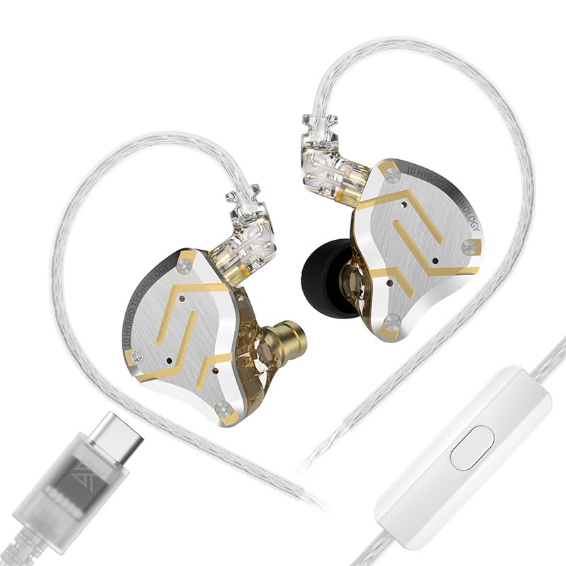 Yinyoo KZ ZS10 Pro Type-C IEM intra-auriculaires HiFi 4BA+1DD