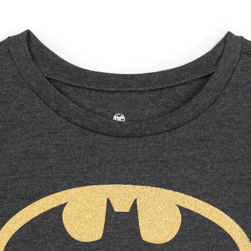 Image of DC Comics Justice League Girls' Glitter Graphic T-Shirt Toddler to Big Kid