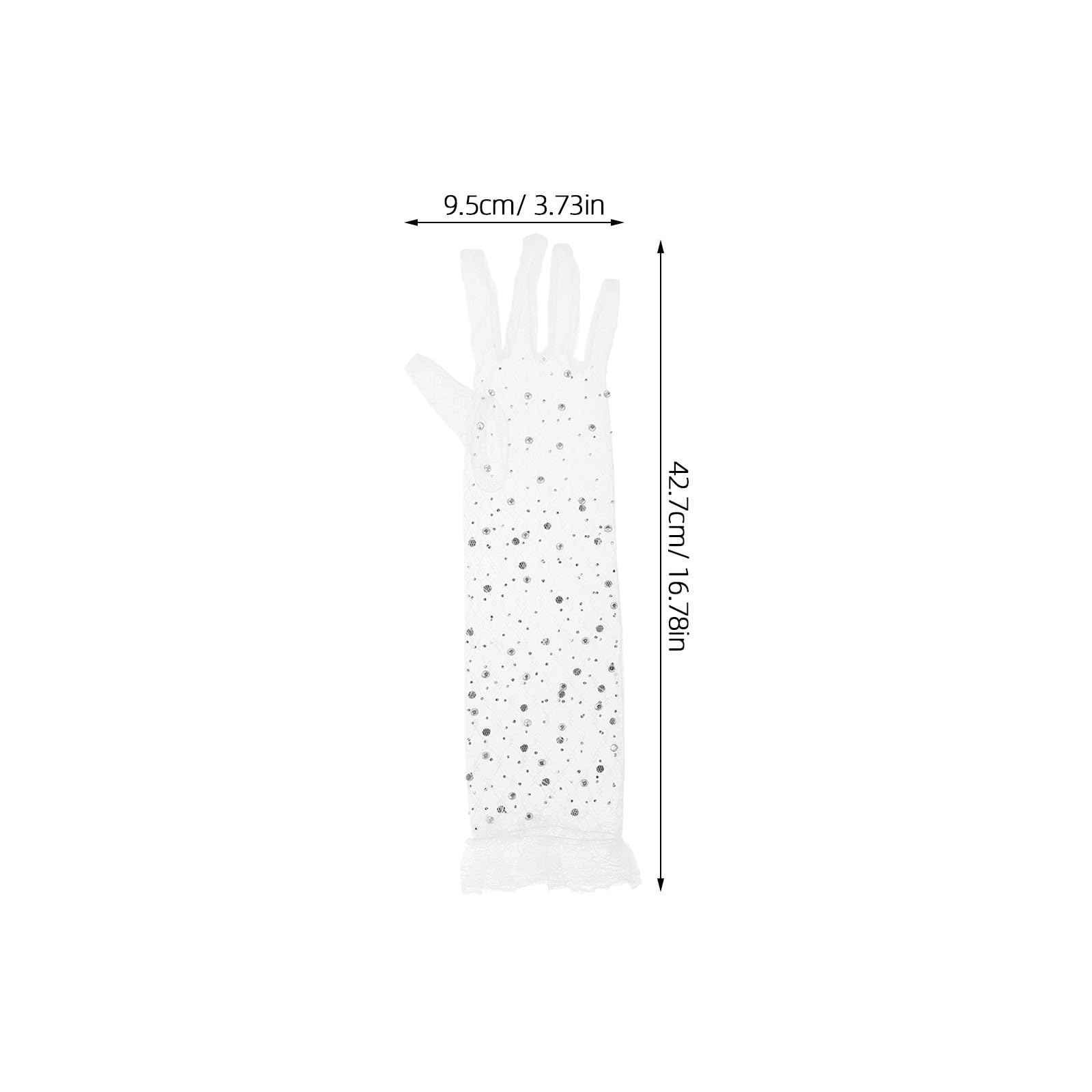 Abaodam 3 Pares Guantes Largos de Encaje Blanco para Mujer Diseño Elegante y Material Transpirable para Bodas y Eventos Formales