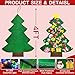 4 Ft Stocking Stuffers Felt Christmas Tree for Toddlers, DIY Felt Craft Kits with 30 Ornaments 10ft Multi-Colored LED String Lights Christmas Wall Hanging Decor Xmas Kids Gifts Toys Party Supplies