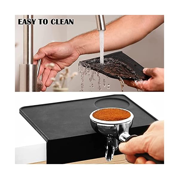 XISUN Tampermatte Tamping Matte Baristas Zubehör Tamping Siebträger Espresso Unterlage für Siebträger Tamper Ablage mit Bürste – Bild 5