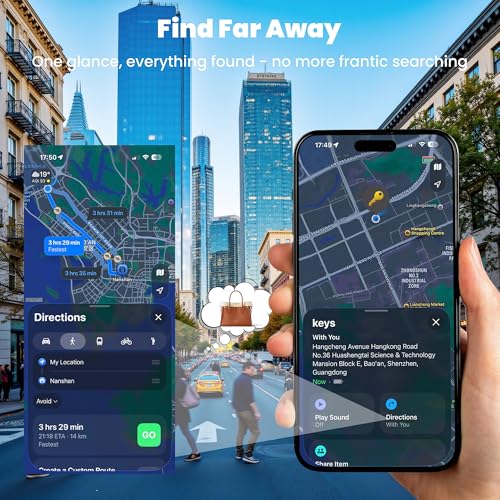 Image of 2026 New Dual System Air Tracker Tags-4 Pack for Both iOS & Android Phones, Bluetooth Tracker Compatible with Apple Find My (iOS) & Google Find Hub (Android) Device for Luggage, Keys, Wallets