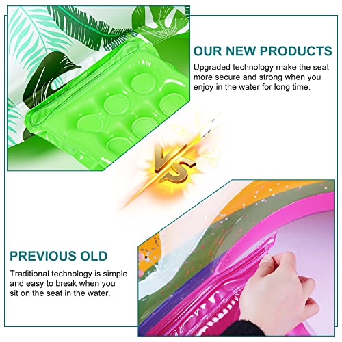 Inflatable Pool Float Chair Lounge For Adults, 2 Pack Pool Floaties Chair With Cup Holder, Water Floating Chair For Summer Beach Swimming Pool Toys,Lifetime Replacement #TOP6