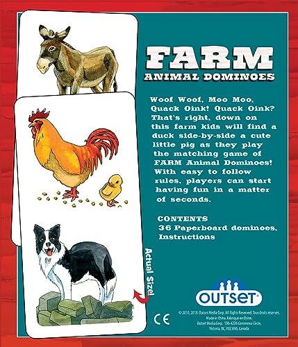Farm Animal Dominoes juego de mesa clásico miniatura 3