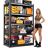 AOAORGG 71' H Garage Shelving 5-Tier Heavy Duty Storage Shelves, Adjustable Metal Shelf Unit, Utility...