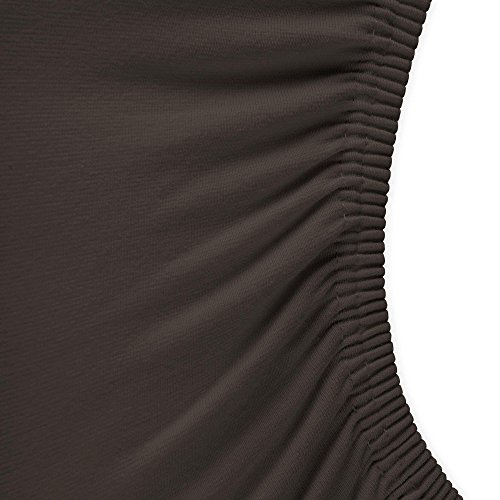 aqua-textil Royal XL Spannbettlaken Boxspringbett Wasserbett 200x220-220x240 cm anthrazit 210g/qm Jersey Mako Baumwolle Elasthan… – Ansicht 3