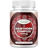 Extra Strength Hawthorn Berry Capsules - Hawthorn Supplement for Heart Health for Men and Women - Potent 4:1 Extract Hawthorn Berry Heart Vitamins - Non-GMO Herbal Heart Health Supplement 120 Capsules
