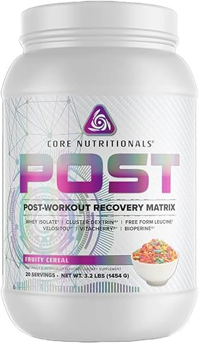 Core Nutritionals Matriz de recuperación después del entrenamiento con dextrina cíclica, Velositol, para una óptima absorción de proteínas,