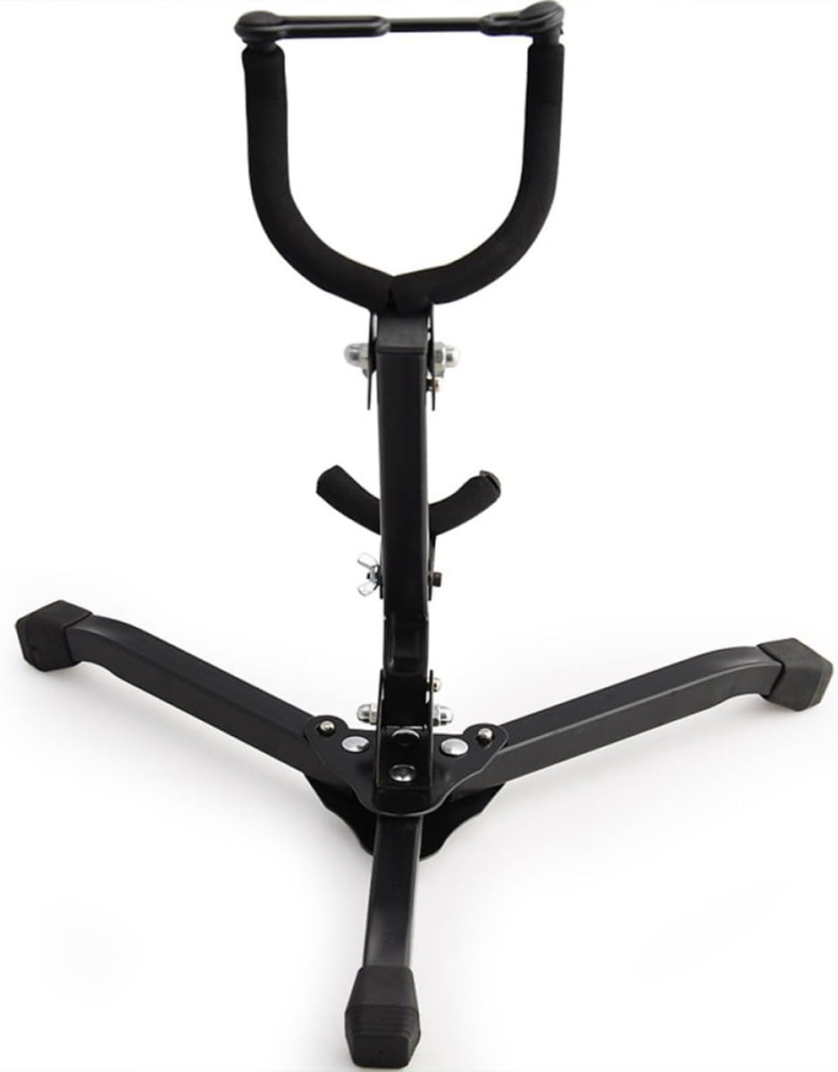 VICASKY Universal Tenor Saxophone Stand Portable Sax Tripod Holder Black Saxophone Display Rack Suitable for Wind Instrument Storage
