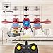 JJRC 4CH RC Helicopter with Remote Control,Fly Sideway Helicopter Altitude Hold with 3 Batteries in 18 Minutes, One Key Take Off / Landing, Emergency Stop RC Toy Helicopter Gift for Kids (Red)…