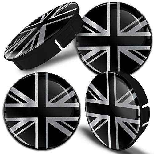 4x Nabenkappen 60mm Schwarz - Universal Felgendeckel Für Alufelgen